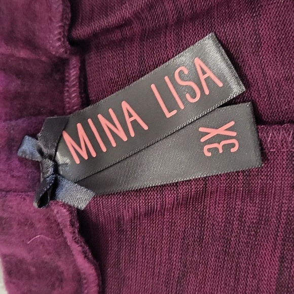 Mina Lisa 3x Gray and Purple 'Lazy' Tank Top and Pants Set Pajama Longewear NWT - Picture 11 of 14